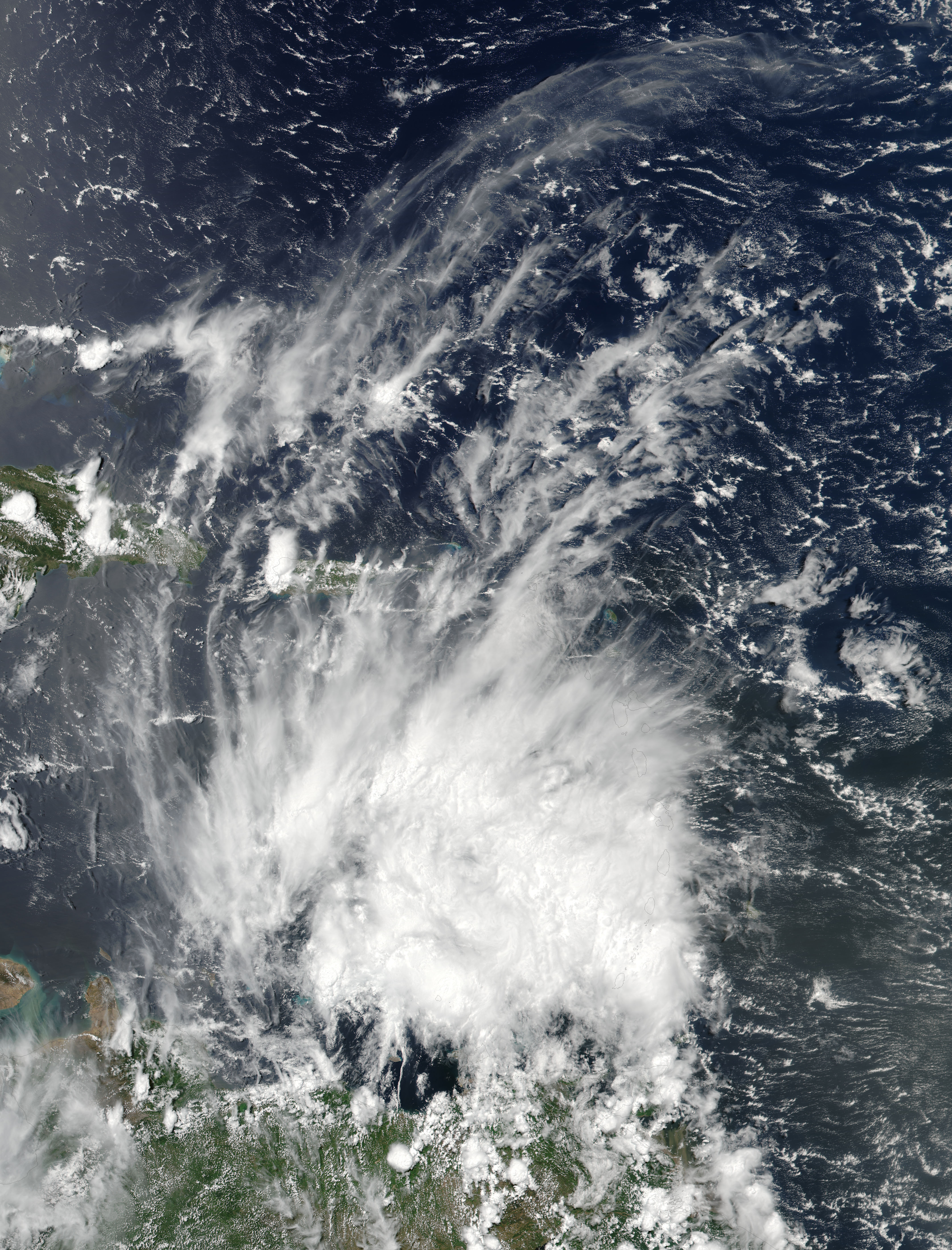 Tropical Storm Bret (02L) in the eastern Caribbean Sea - related image preview