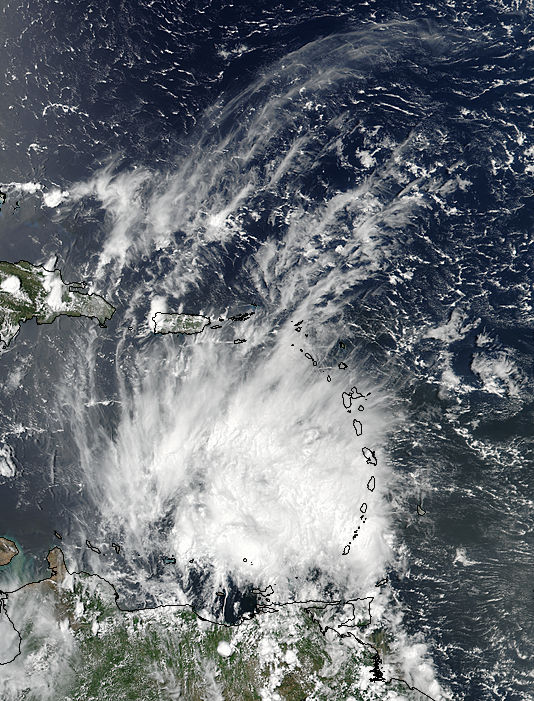 Tropical Storm Bret (02L) in the eastern Caribbean Sea - related image preview
