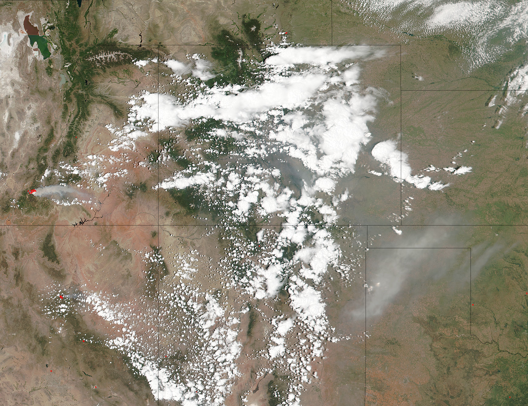 Smoke from the Brianhead Fire across the Southwest - related image preview