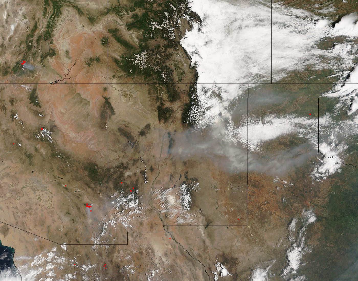 Smoke and fires in southwestern United States - related image preview