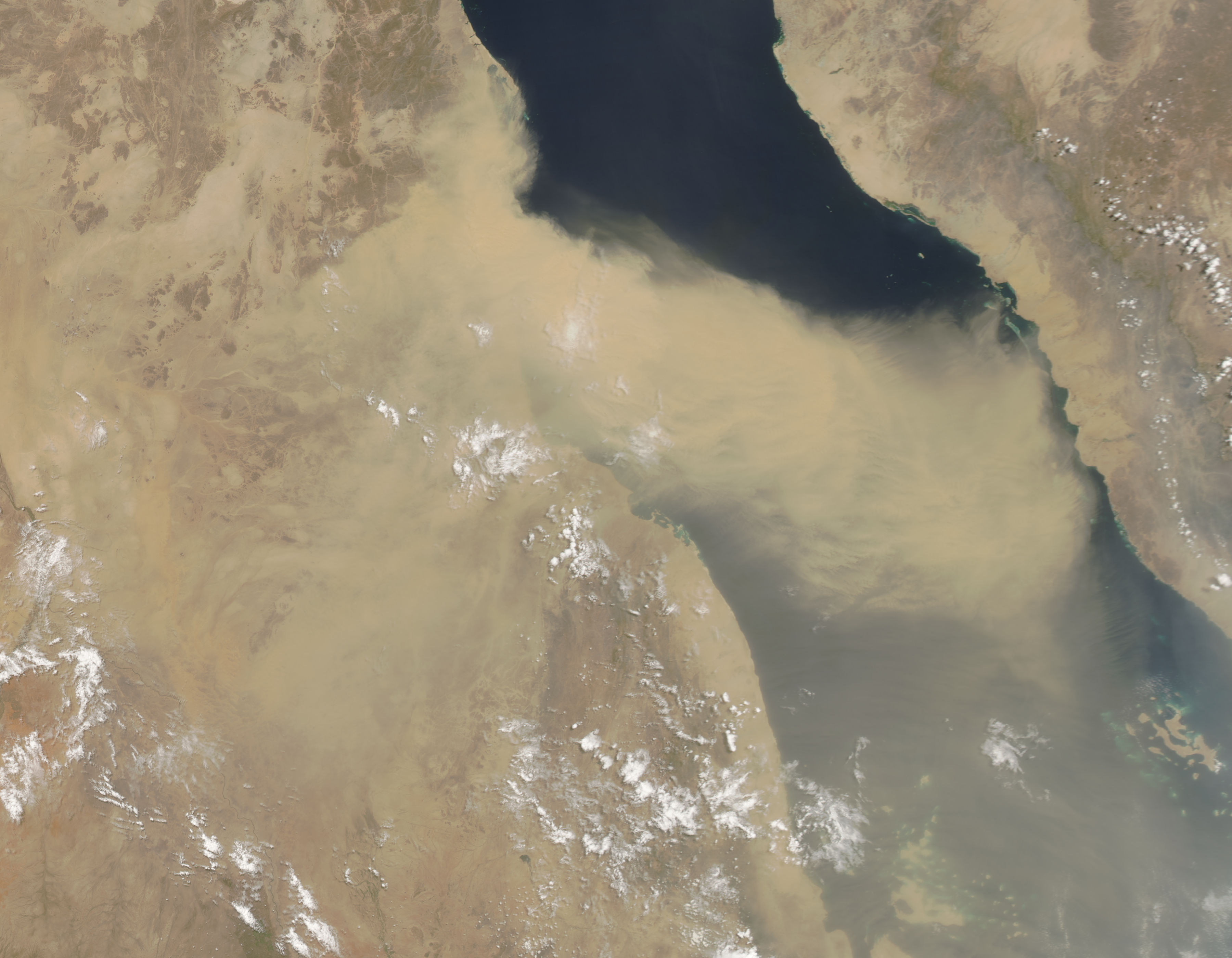 Dust storm over the Red Sea (afternoon overpass) - related image preview