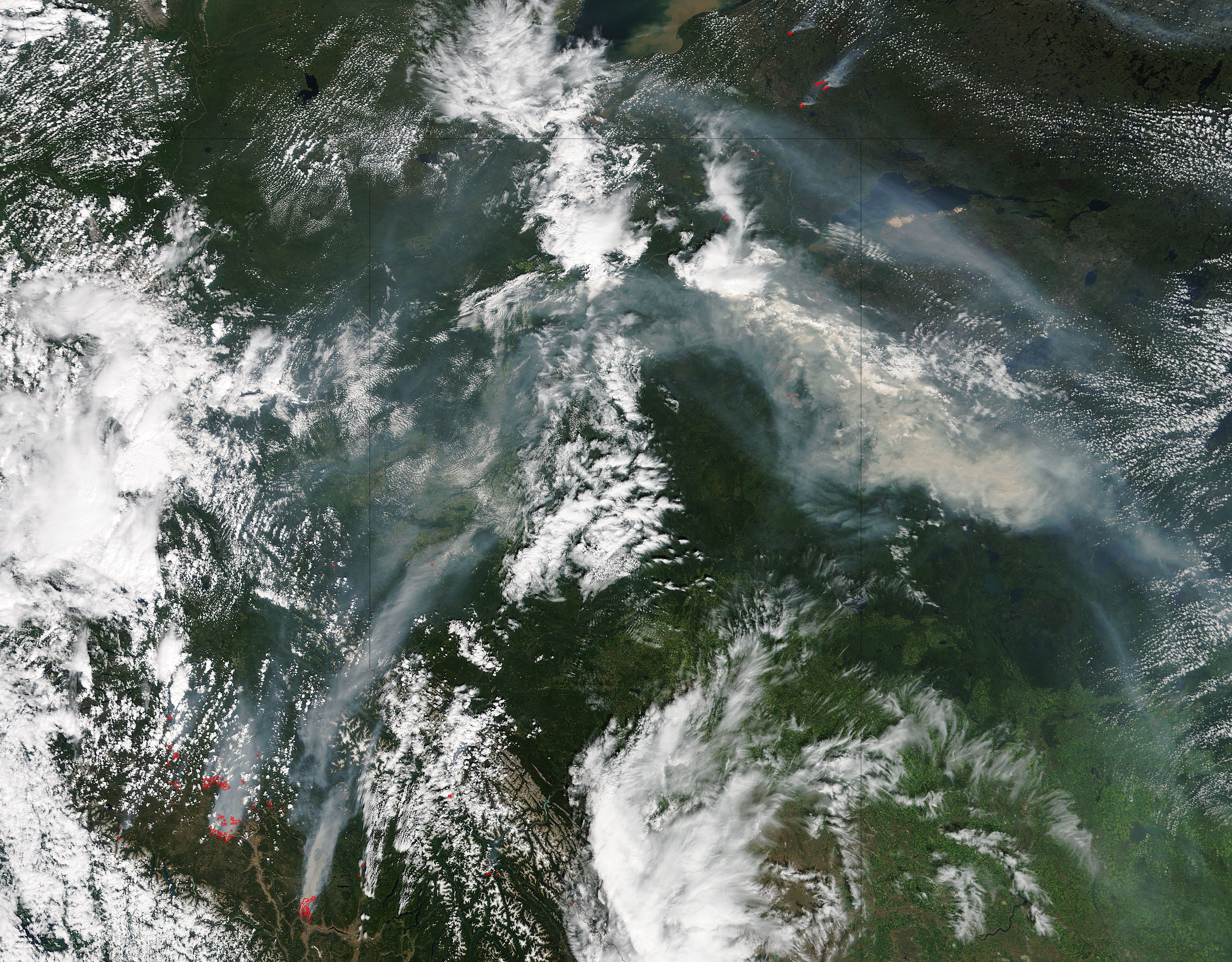 Smoke and fires across western Canada - related image preview