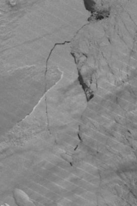 Iceberg breaking off from Larsen C ice shelf, Antarctica (Day/Night Band) - related image preview
