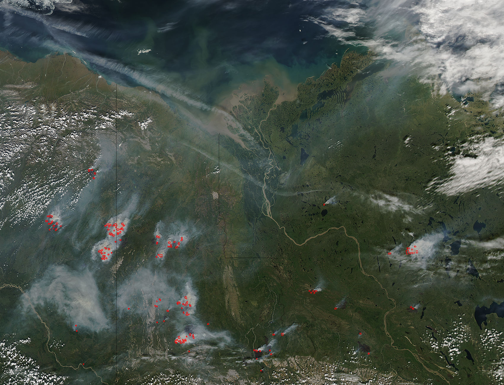 Fires in northwestern Canada and Alaska - related image preview