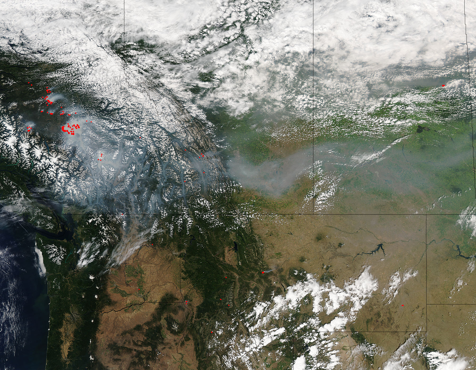 Smoke and fires across western Canada - related image preview