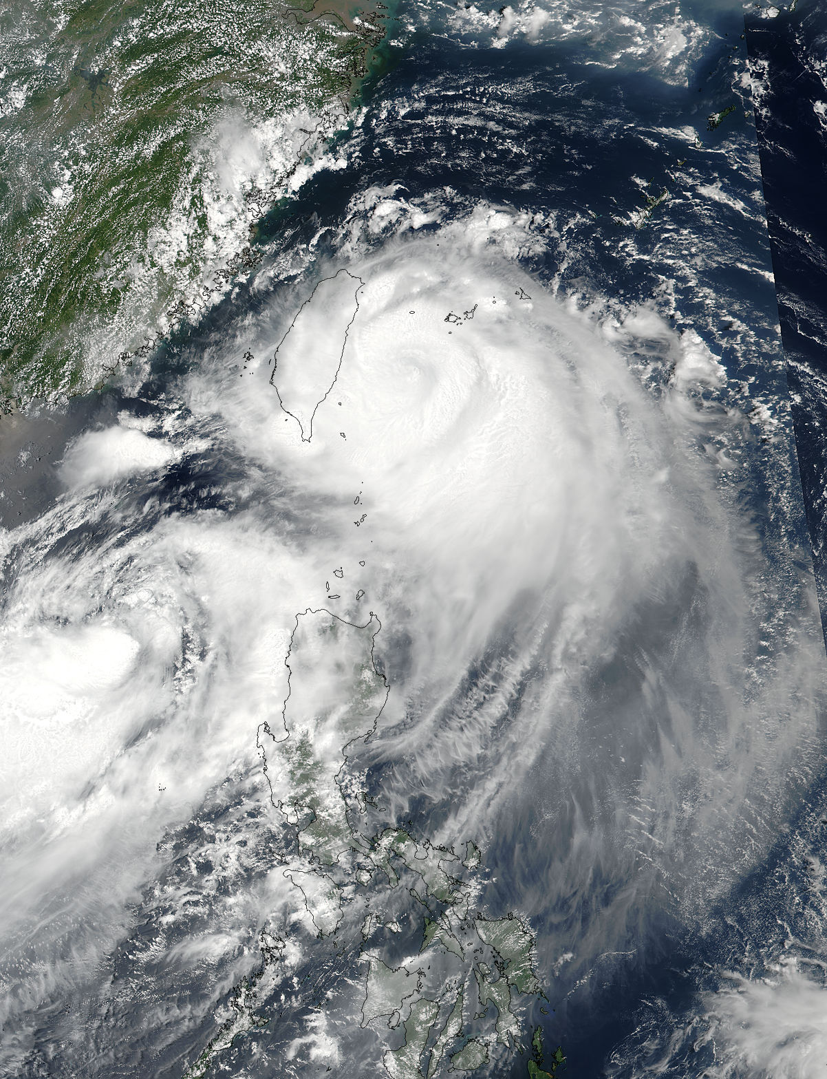 Typhoon Nesat (11W) approaching Taiwan - related image preview
