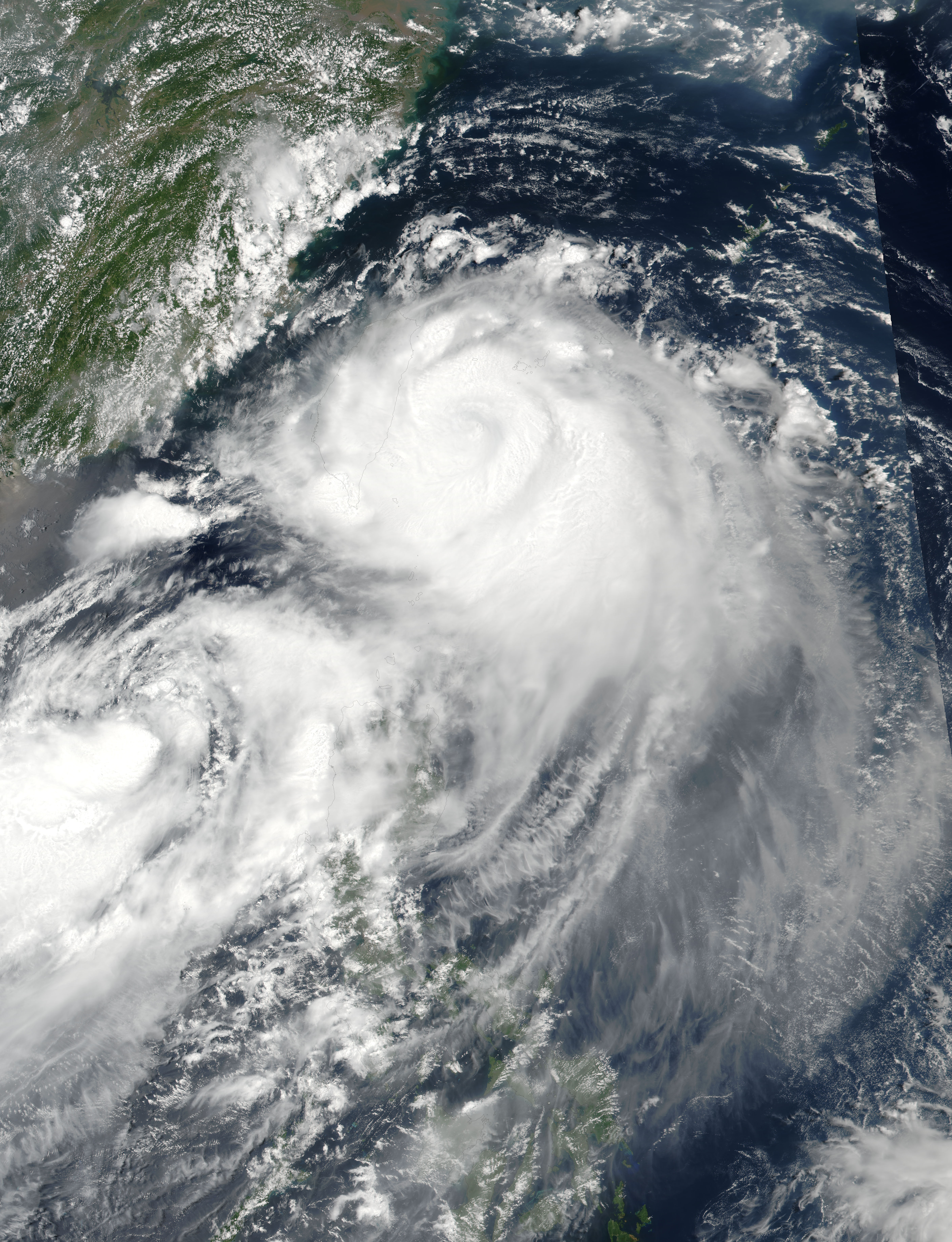 Typhoon Nesat (11W) approaching Taiwan - related image preview