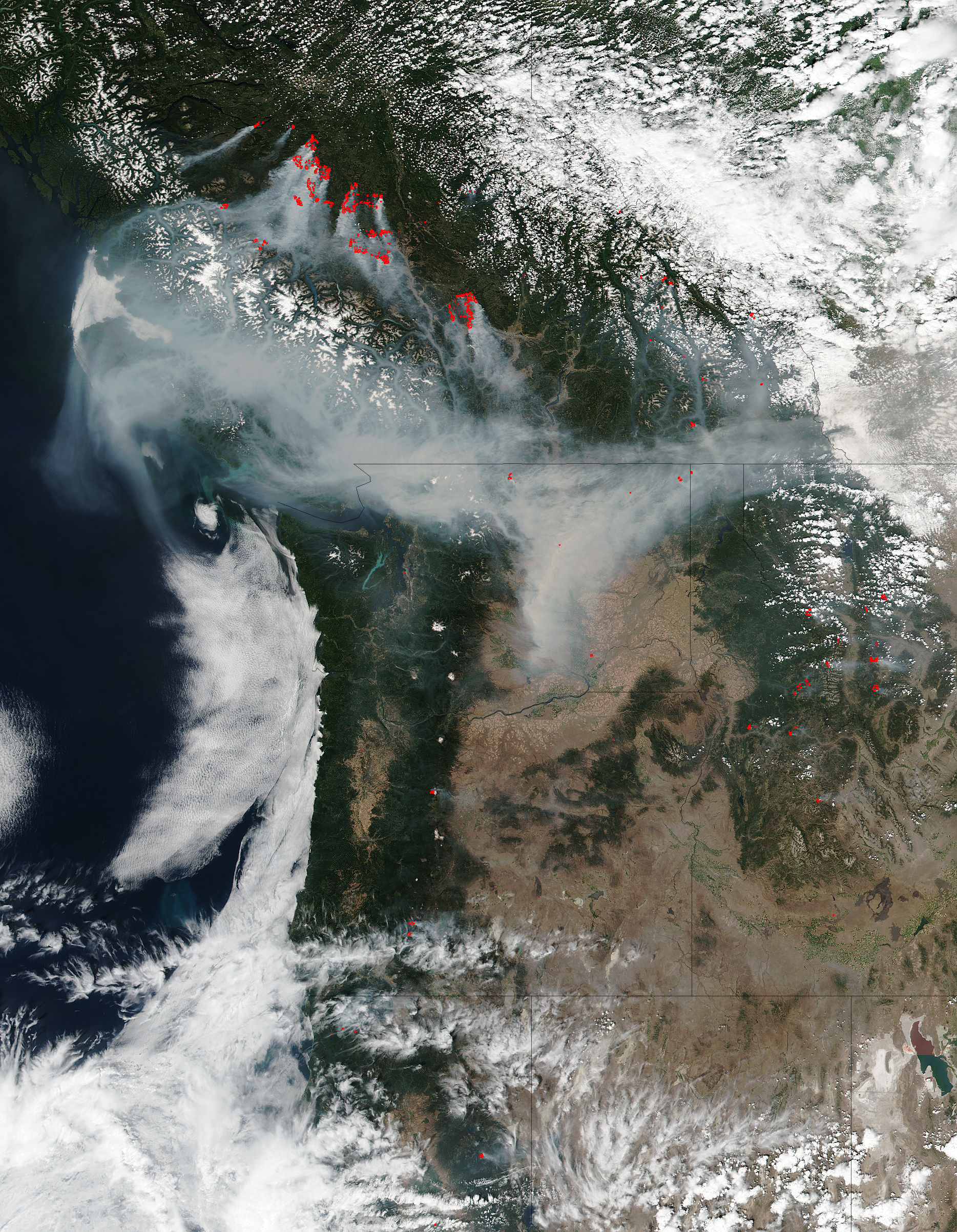 Fires in western Canada and United States - related image preview
