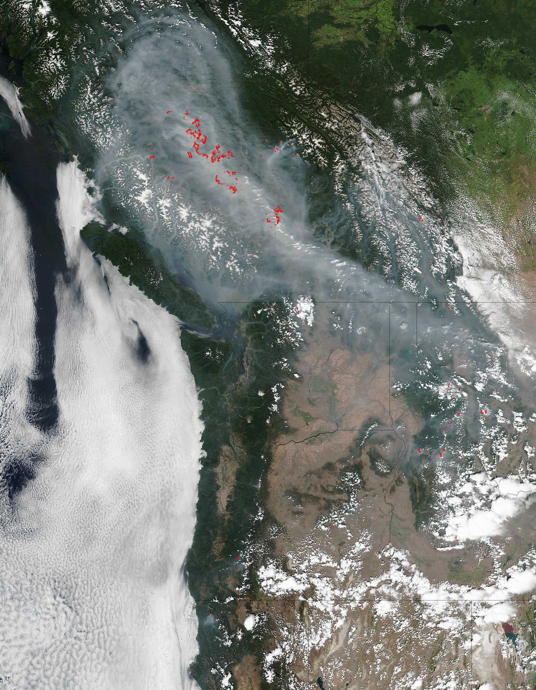 Fires and smoke in western Canada and United States - related image preview