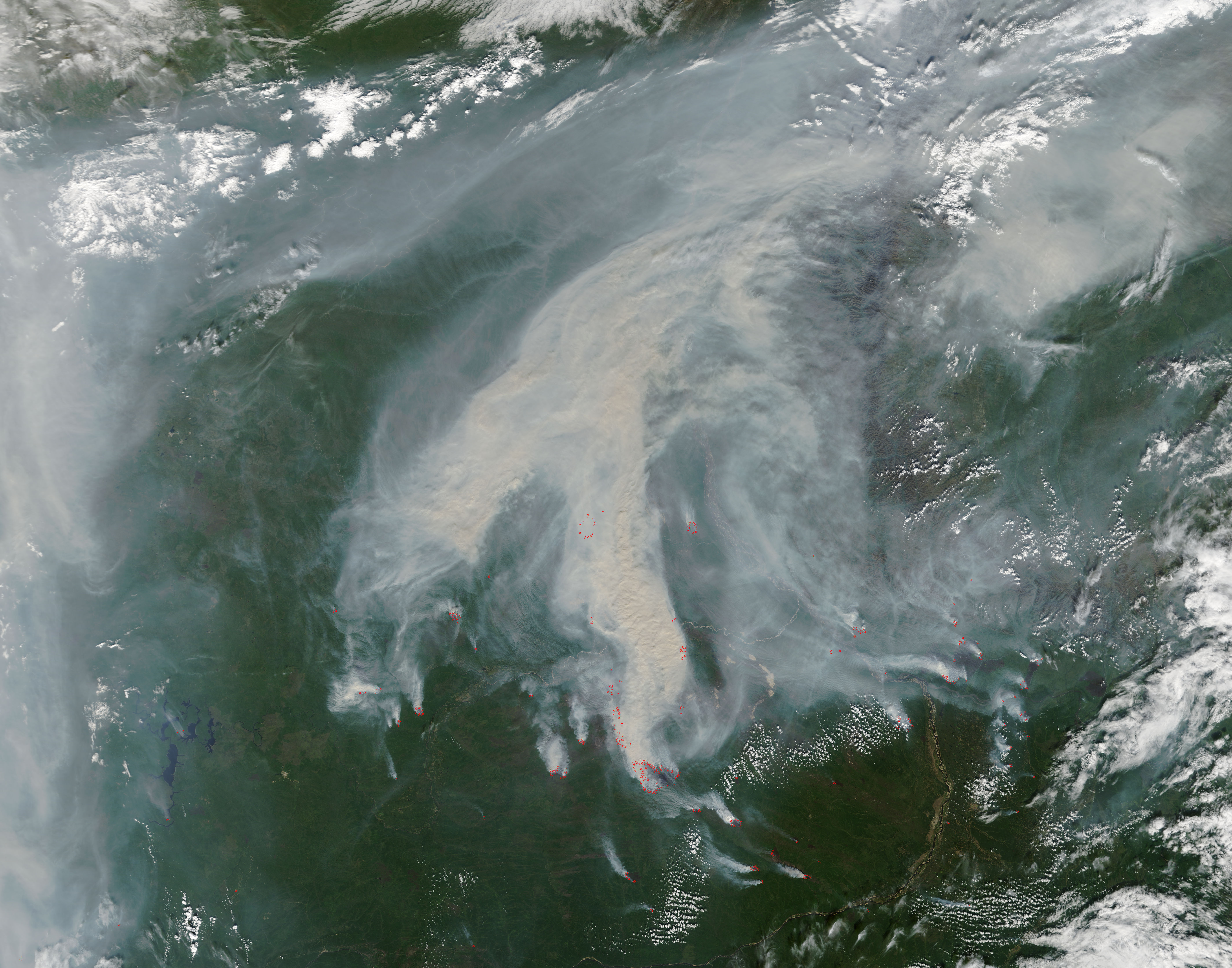 Fires and smoke in eastern Siberia - related image preview