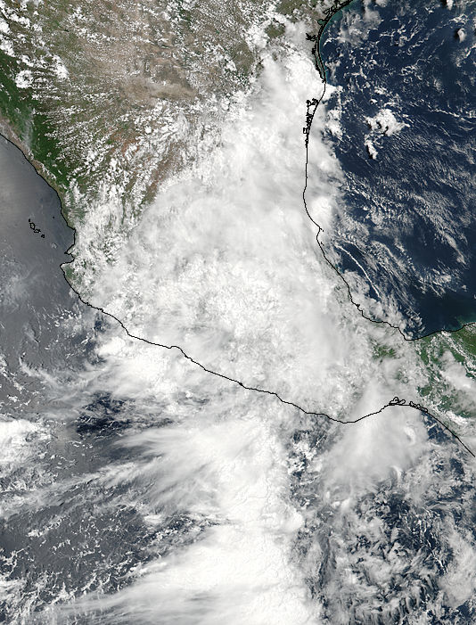 Remnants of Hurricane Franklin (07L) over Mexico - related image preview