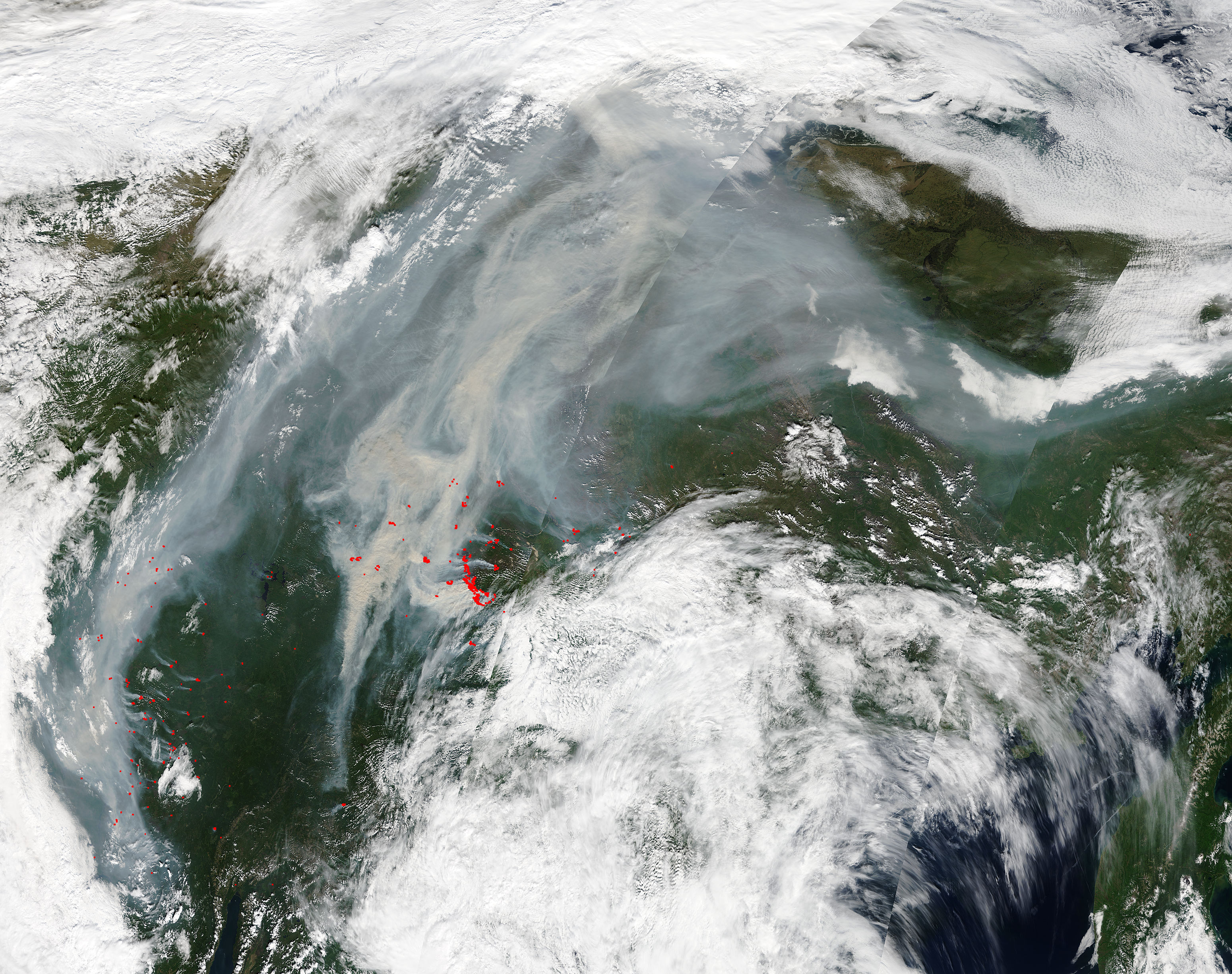 Fires and smoke across eastern Siberia - related image preview