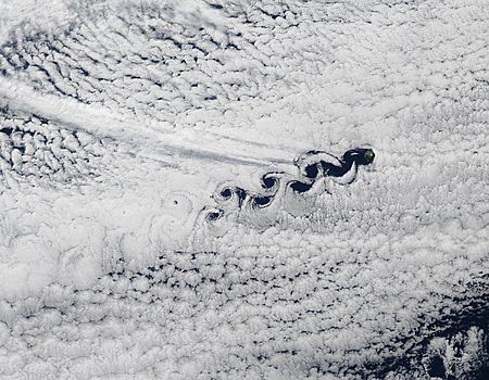 Cloud vortices off Tristan da Cunha, South Atlantic Ocean - related image preview