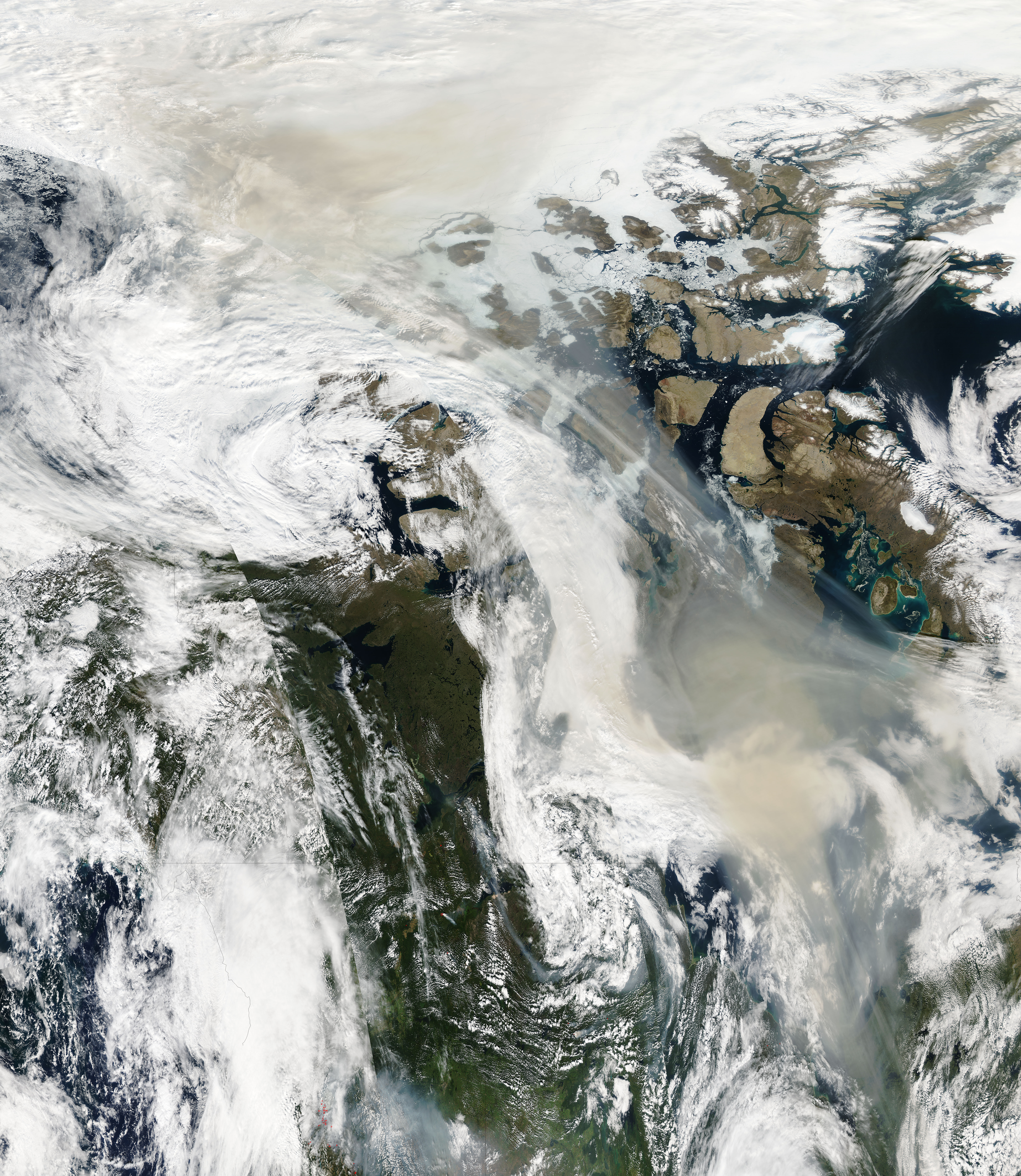 Smoke across northern Canada - related image preview