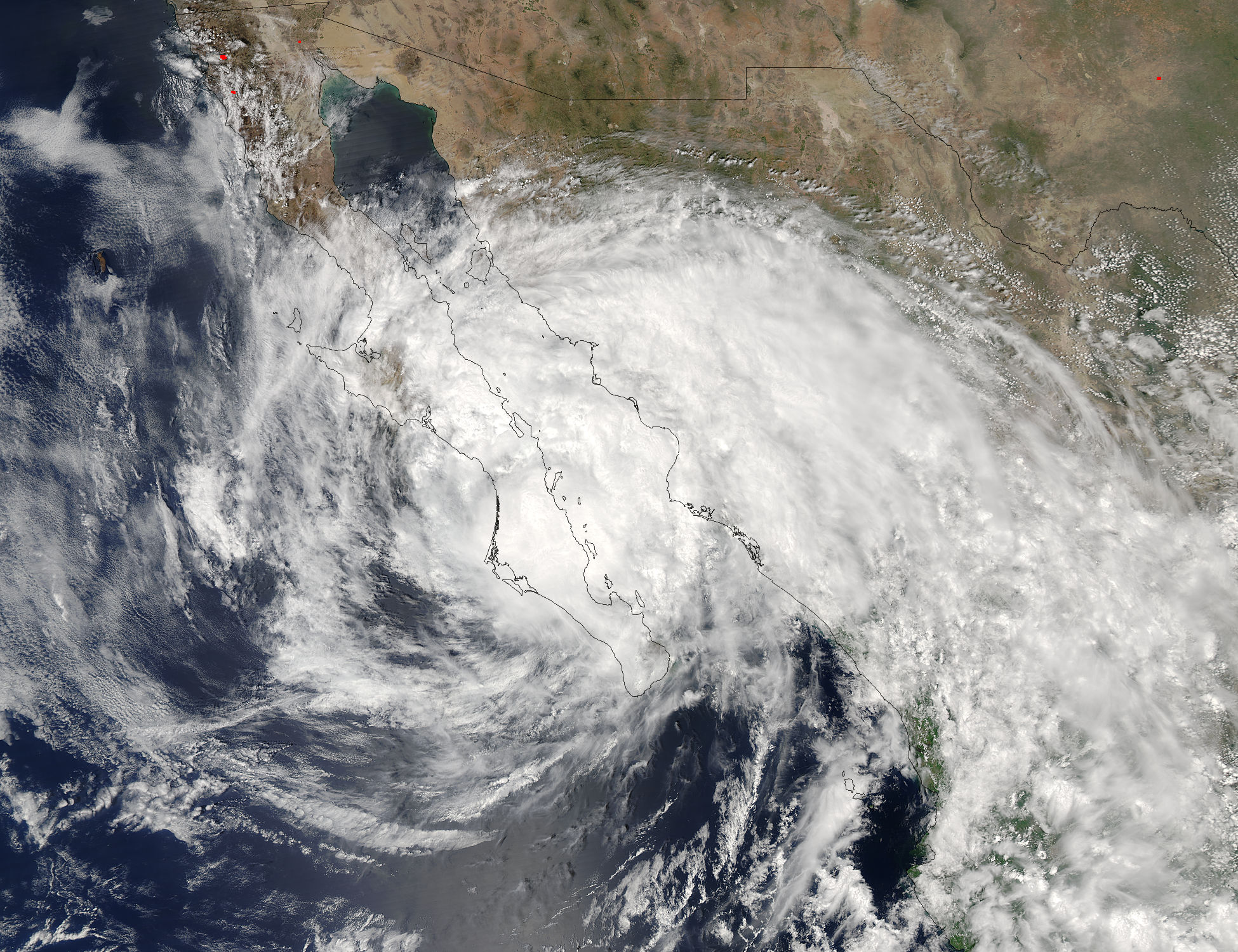 Tropical Storm Lidia (14E) over western Mexico - related image preview