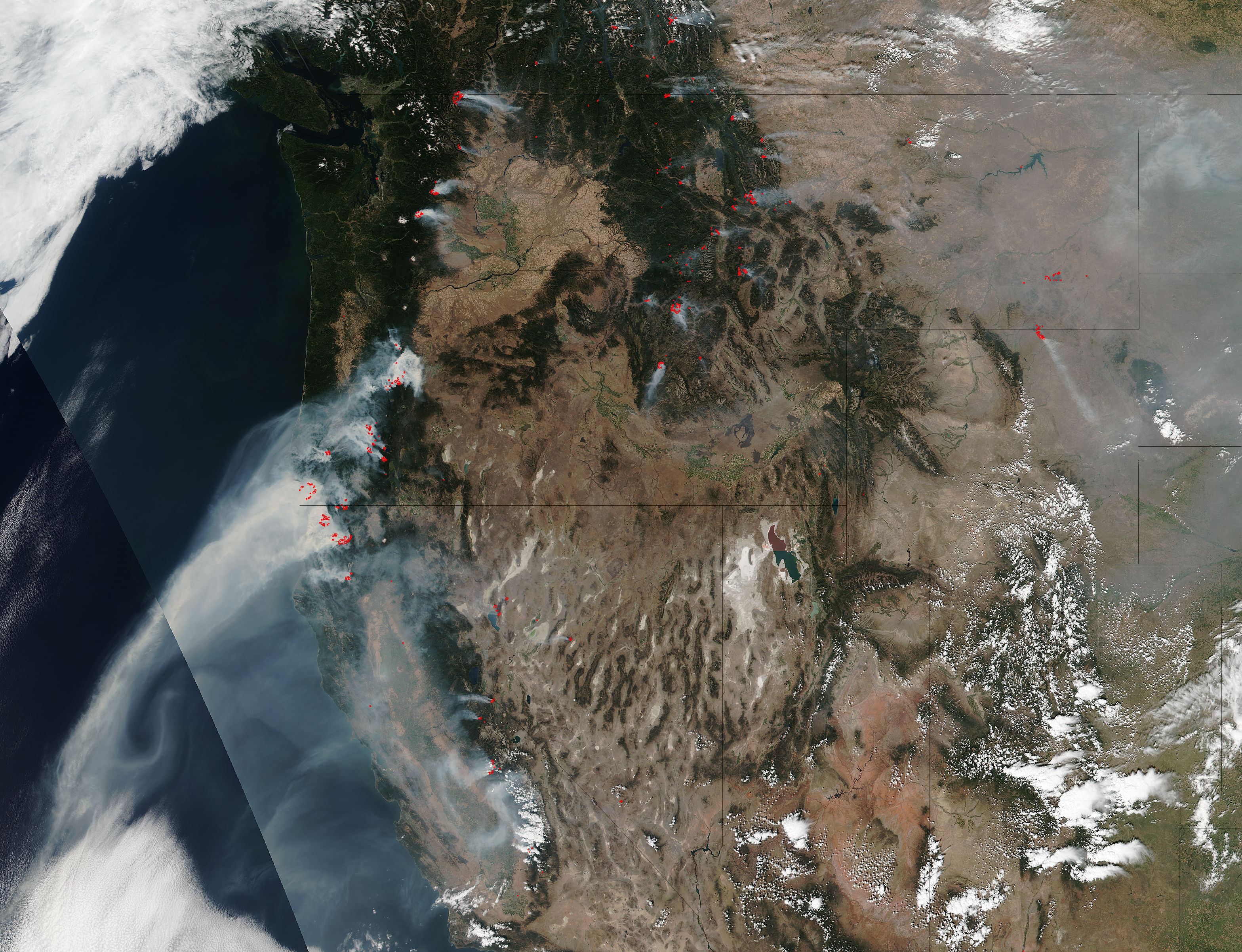 Fires and smoke across the western United States - related image preview