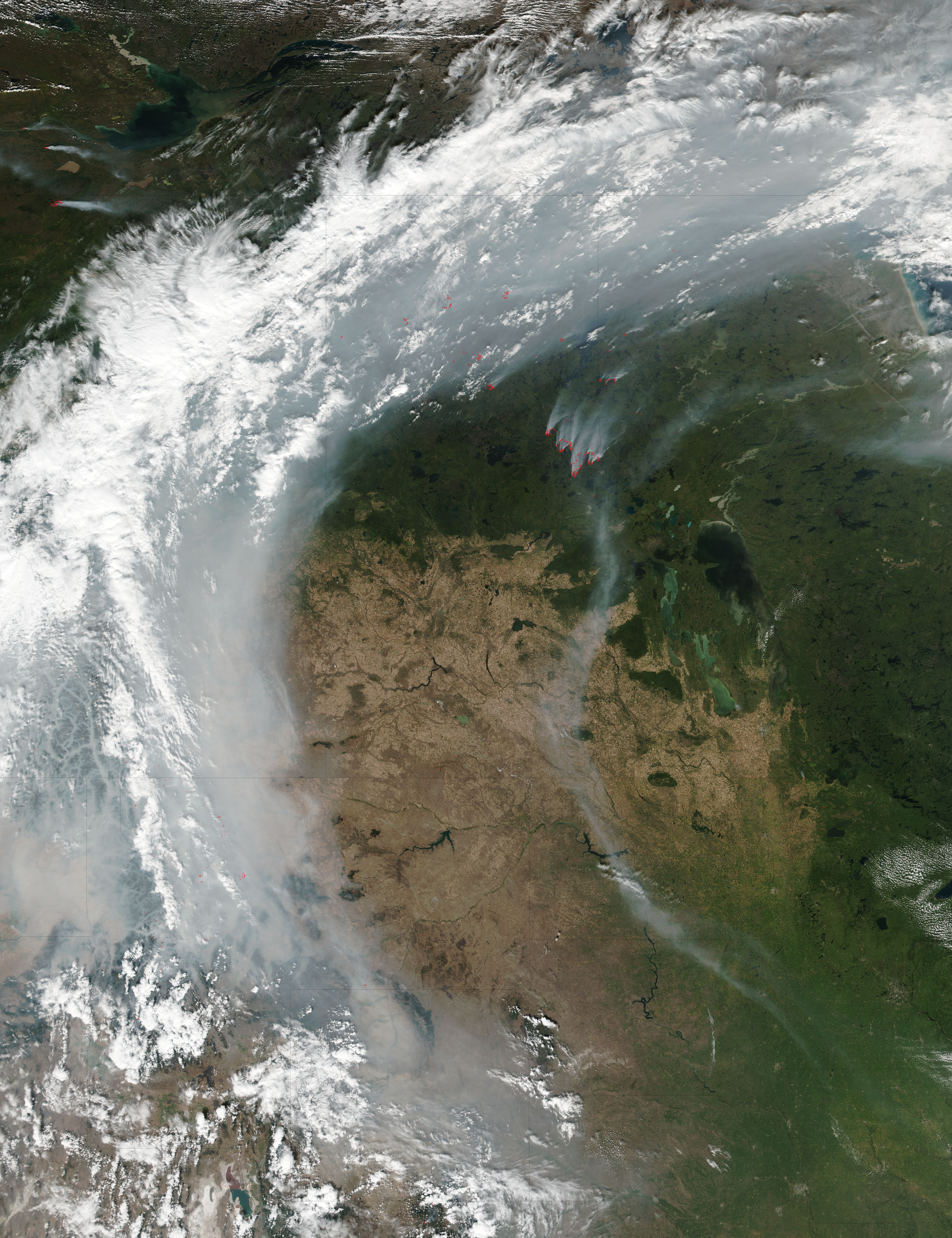 Fires and smoke in western United States and Canada - related image preview