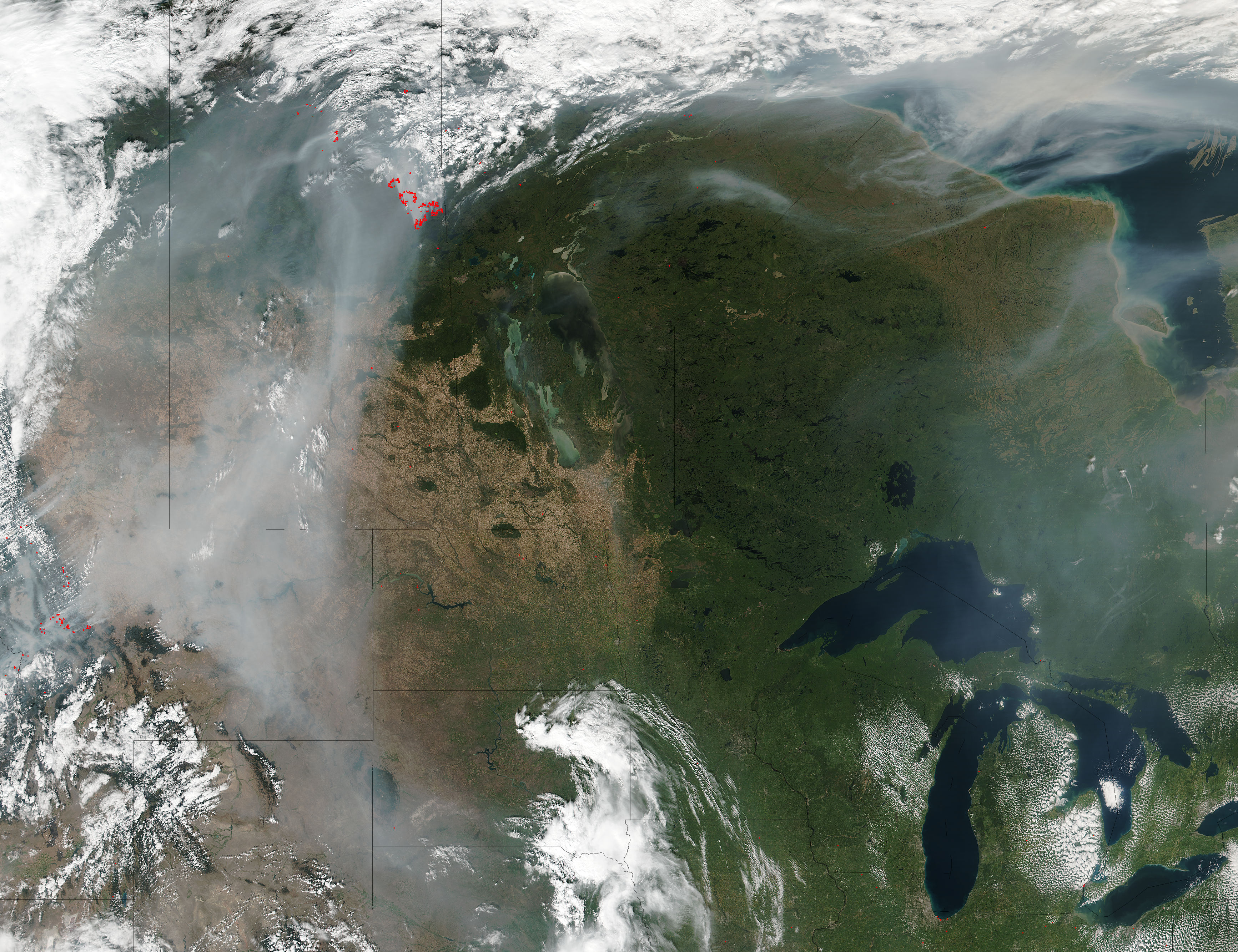 Fires and smoke in western United States and Canada - related image preview