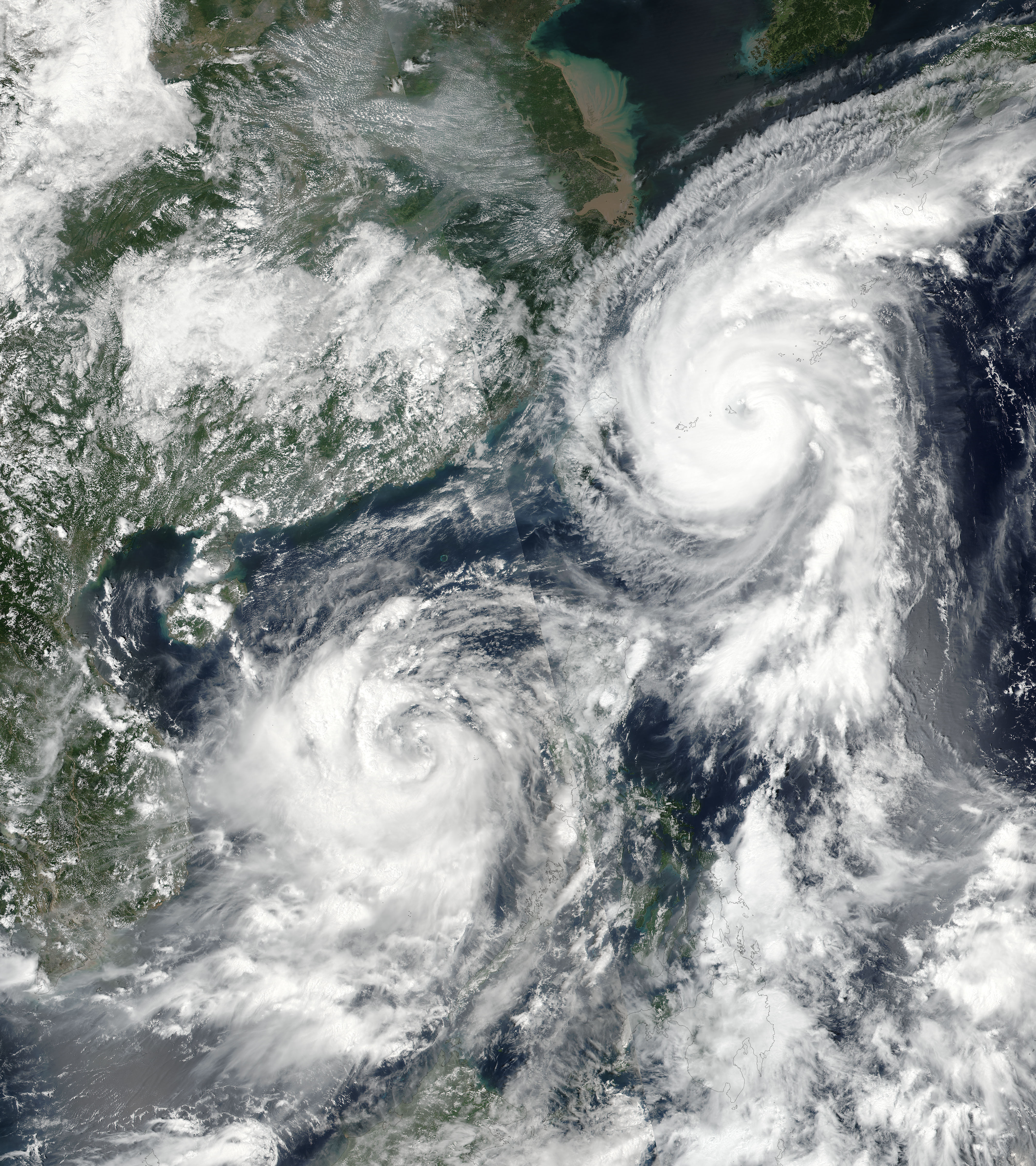 Typhoon Talim (20W) and Tropical Storm Doksuri (21W) off southeast Asia - related image preview