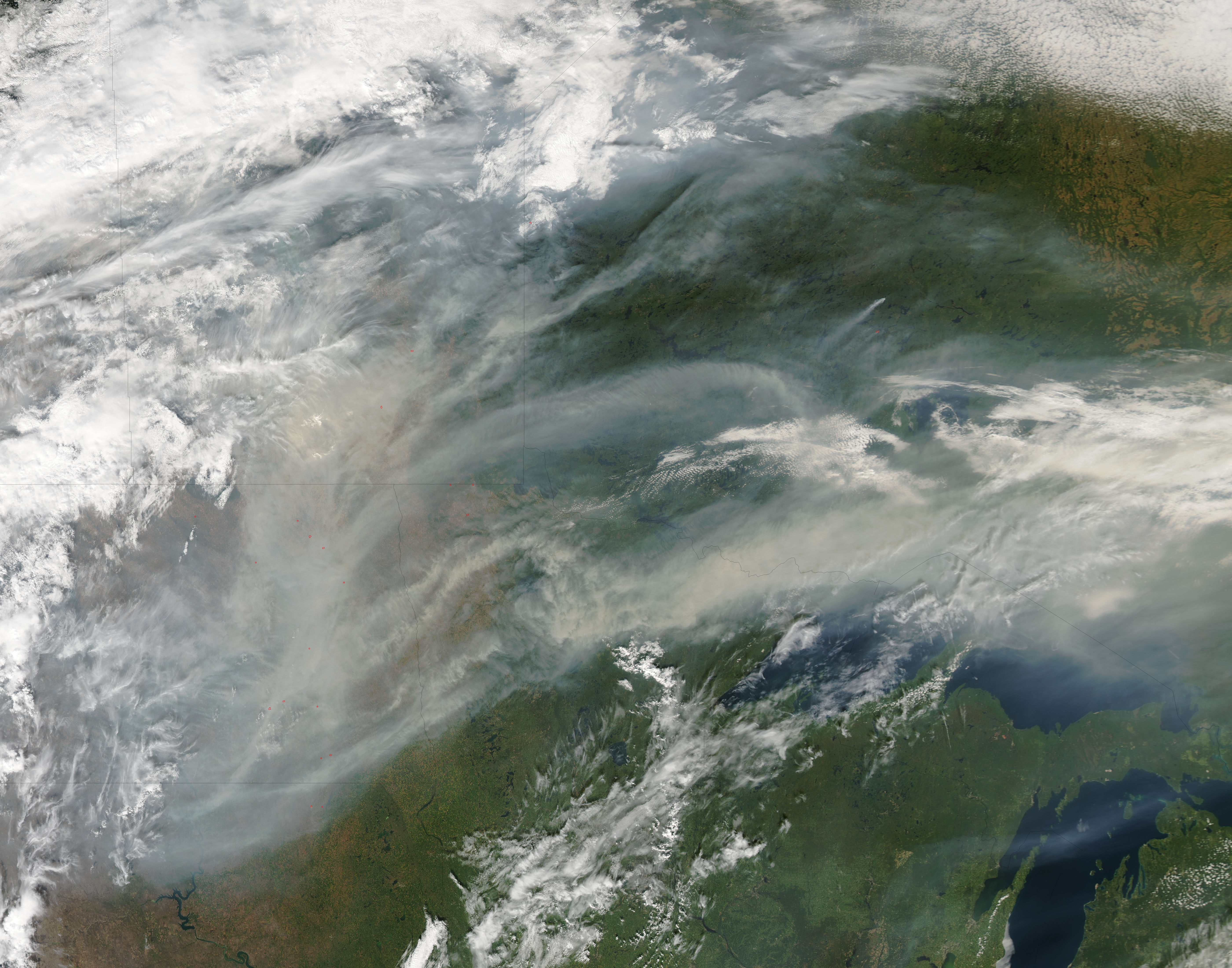 Smoke over the upper Midwest - related image preview