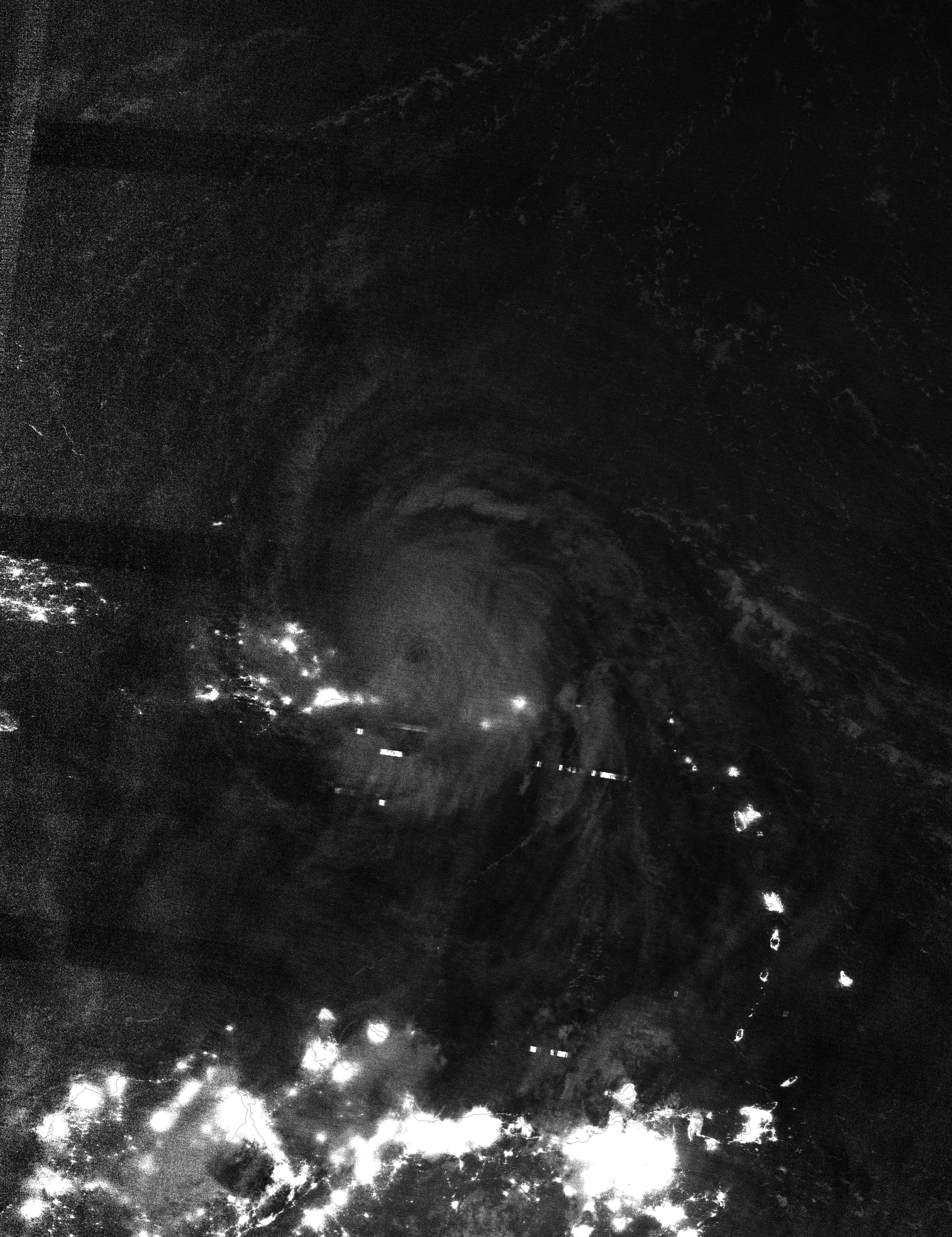 Hurricane Maria 15l Over Puerto Rico And Hispaniola Day Night Band