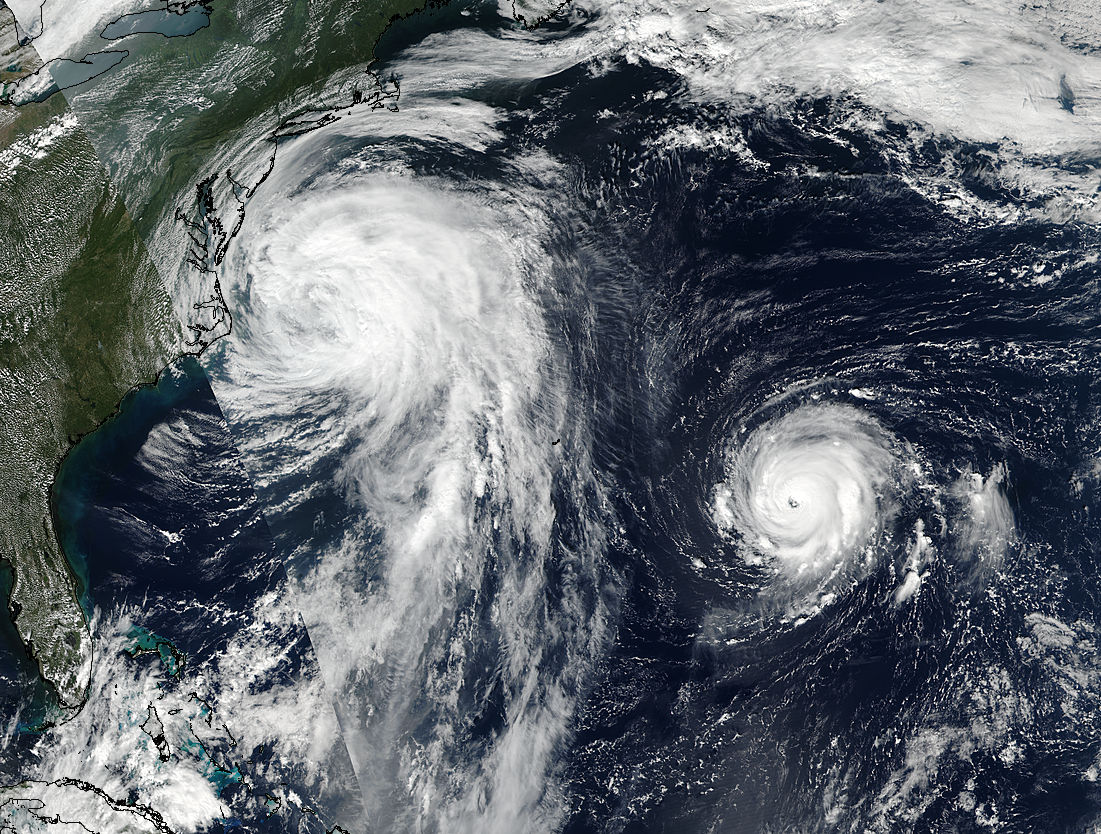 Hurricane Lee (14L) and Tropical Storm Maria (15L) in the Atlantic Ocean - related image preview