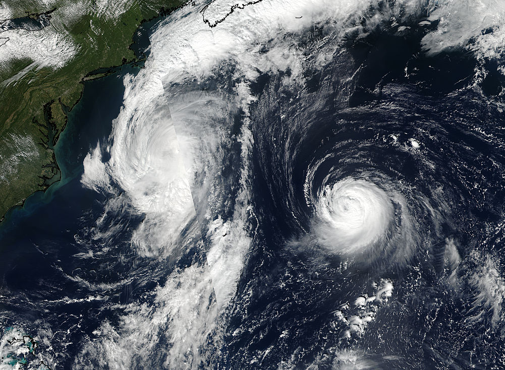 Hurricane Lee (14L) and Tropical Storm Maria (15L) in the Atlantic Ocean - related image preview