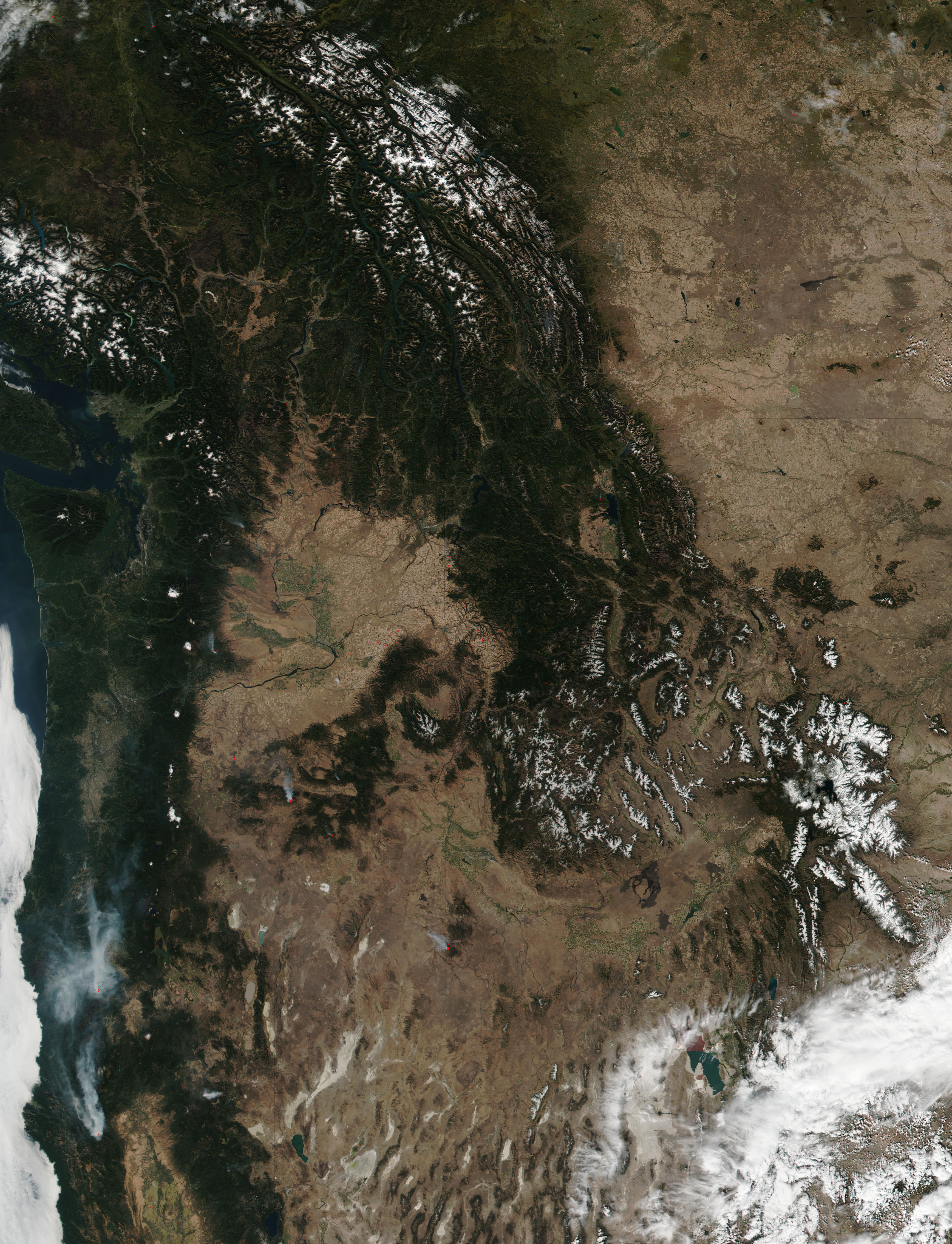 Fires and snow in the Northwest - related image preview