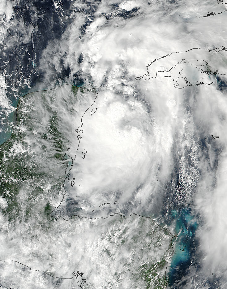 Tropical Storm Nate (16L) off the Yucatan Peninsula - related image preview