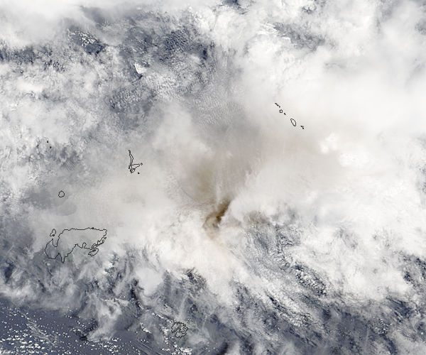 Ash plume from Tinakula, Santa Cruz Islands, Solomon Islands - related image preview