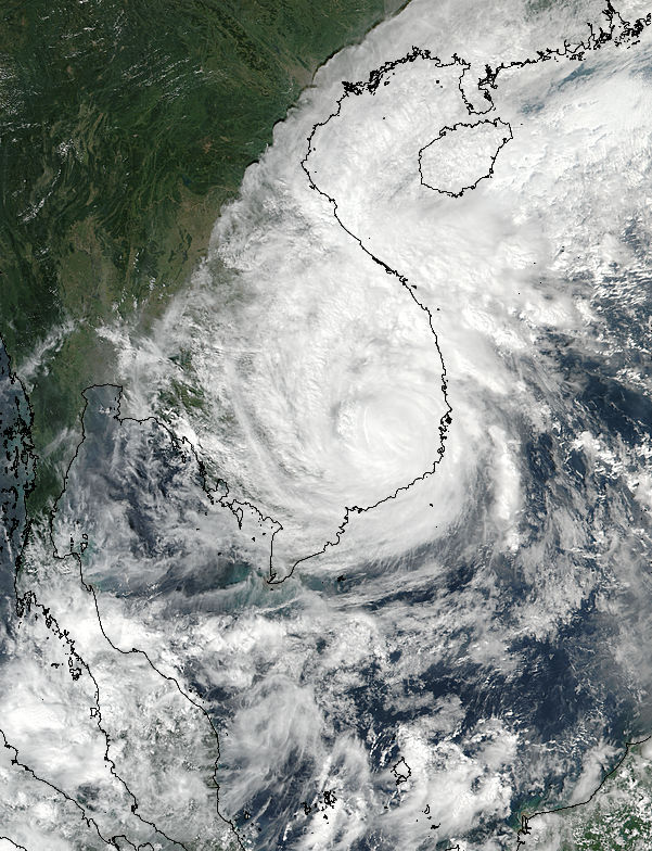 Typhoon Damrey (28W) over Indochina - related image preview