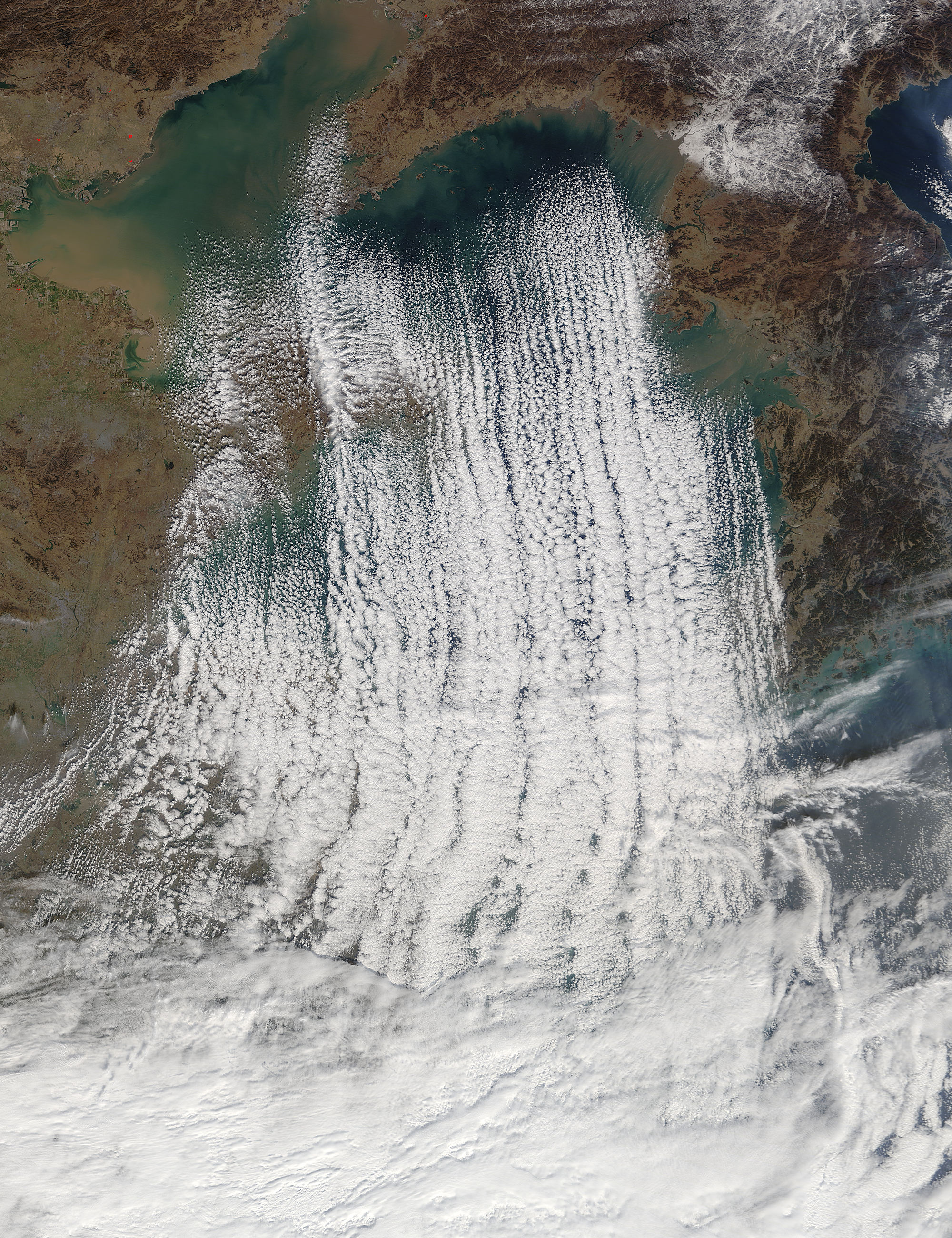 Cloud streets in the Yellow Sea - related image preview