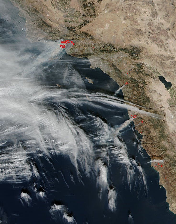 Fires in southern California (SNPP overpass) - related image preview