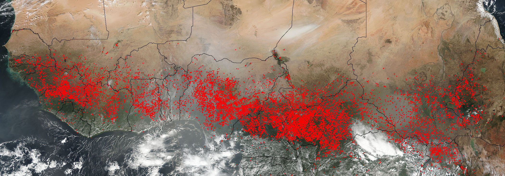 Fires across Central Africa - related image preview