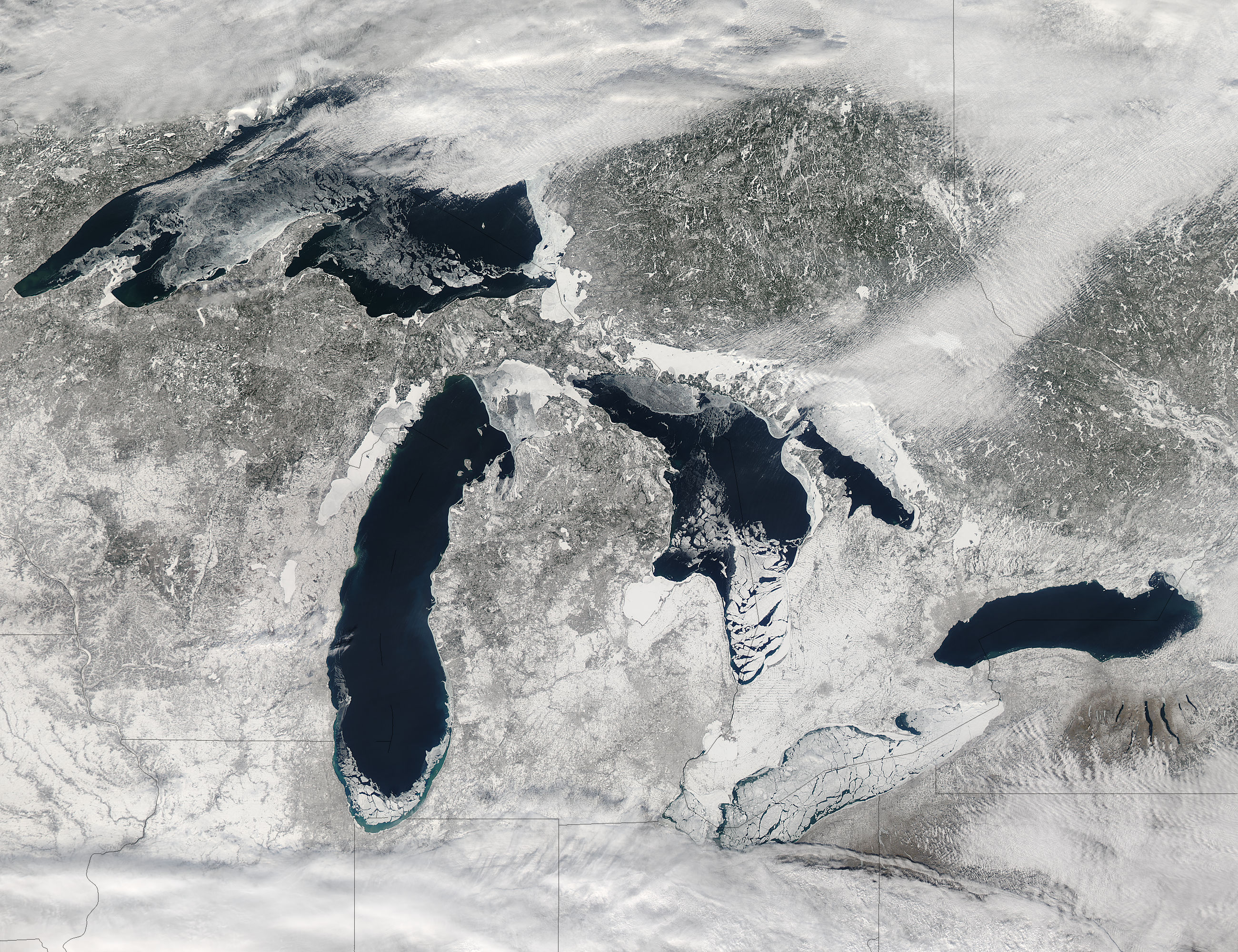 Ice on the Great Lakes (true color) - related image preview
