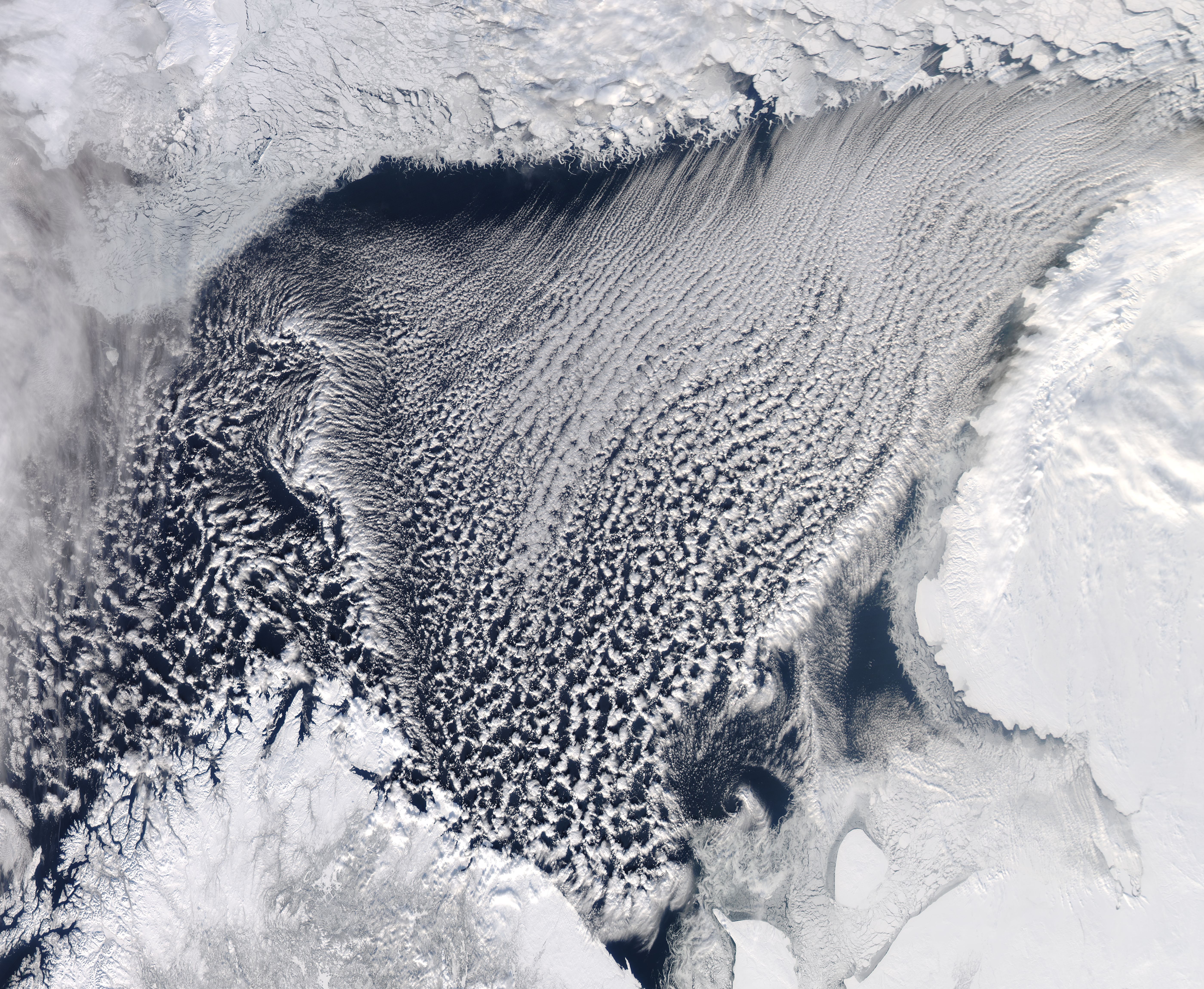 Cloud streets in the Barents Sea - related image preview