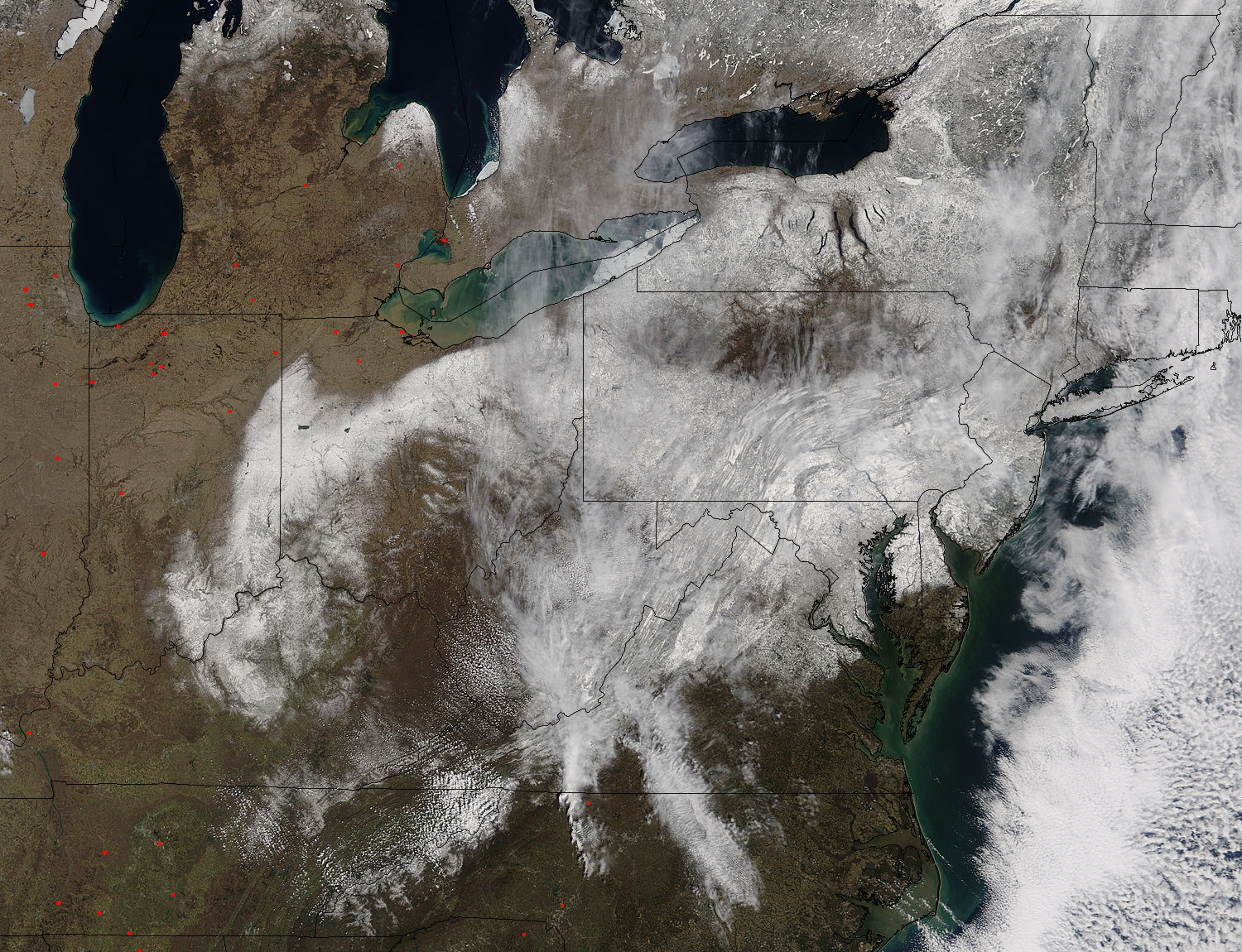 Spring snow across the eastern United States - related image preview