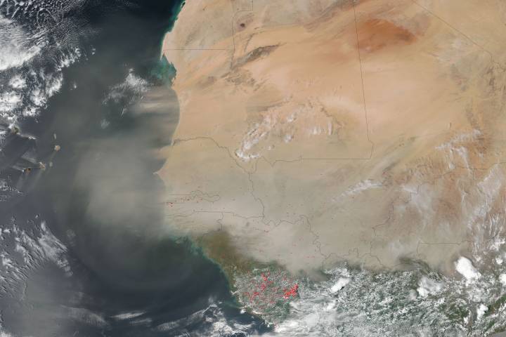Dust storm off West Africa - selected child image