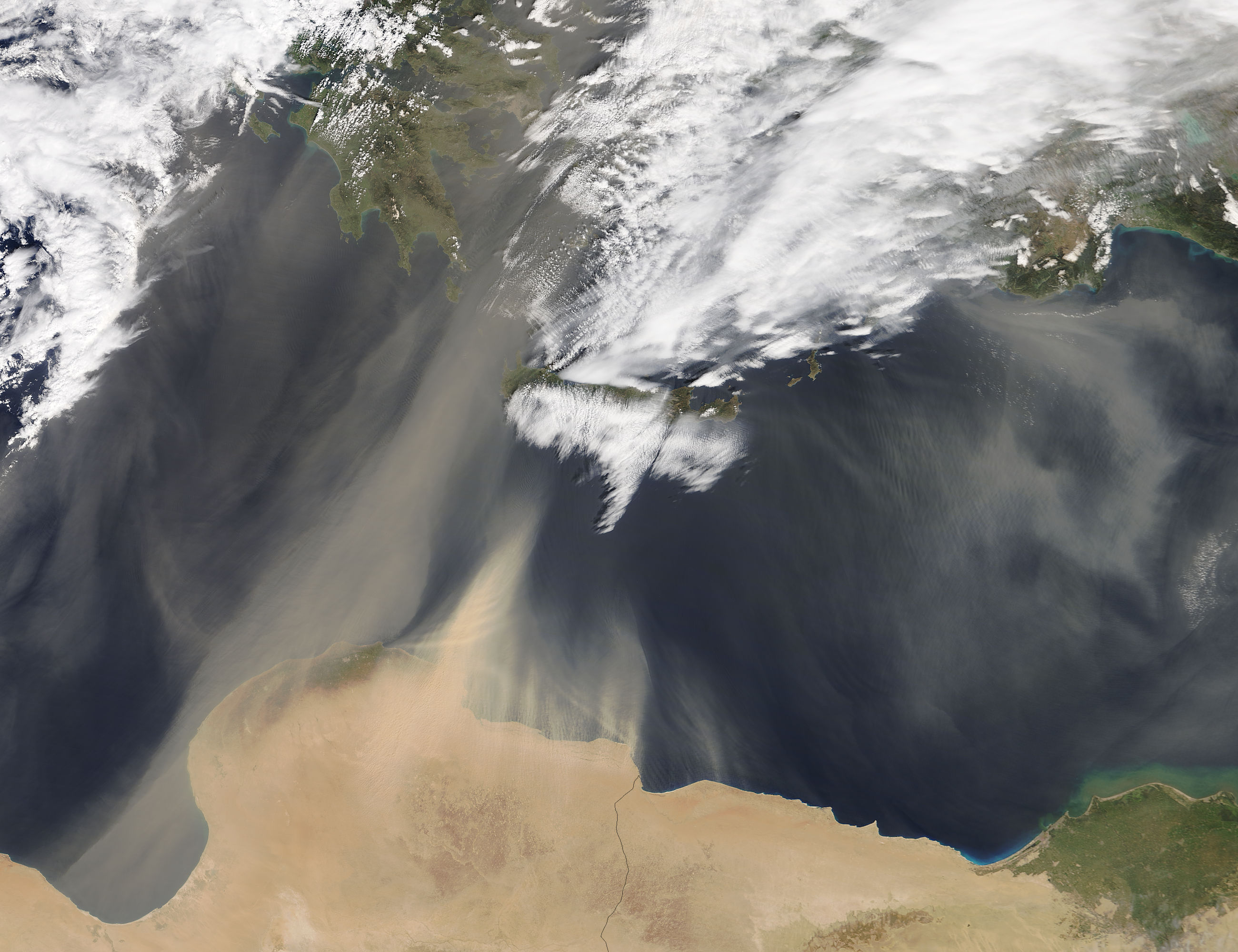 Dust storm over the eastern Mediterranean Sea - related image preview