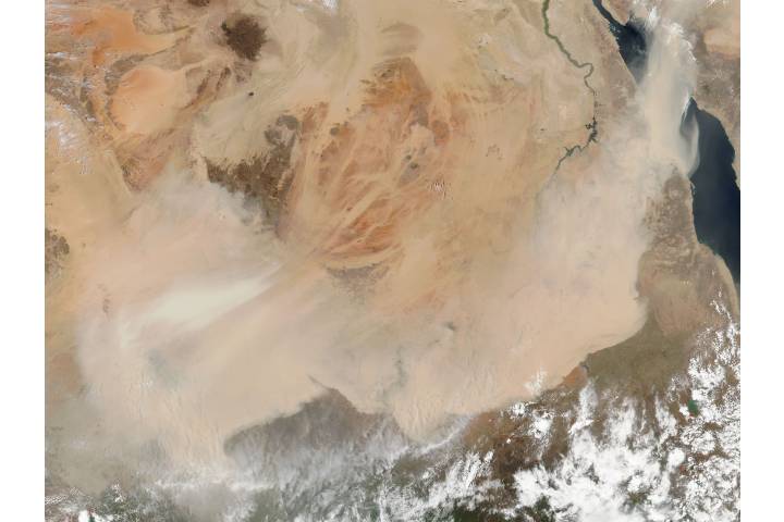 Dust storm in the Sahara Desert - selected image