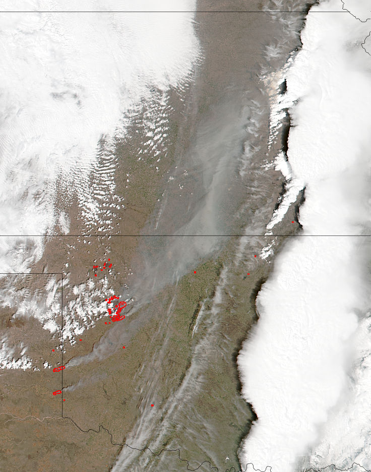 Fires and smoke in the central United States - related image preview