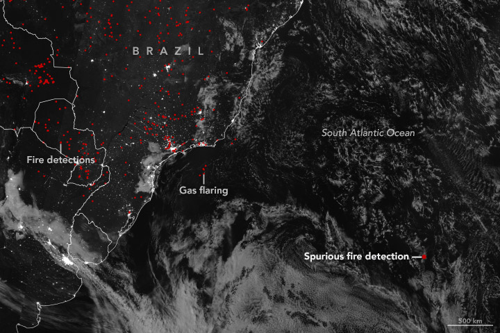 A Fire in the Middle of the Atlantic Ocean?