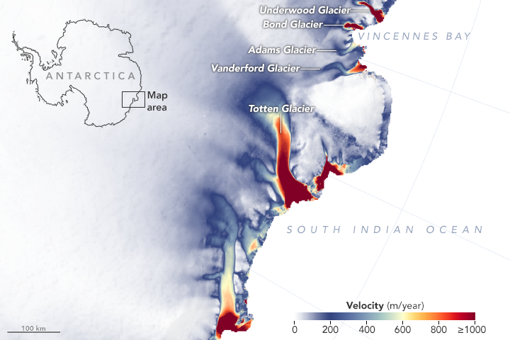 More Glaciers in East Antarctica Are Waking Up