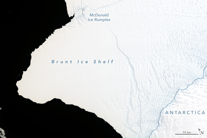 Countdown to Calving at Brunt Ice Shelf