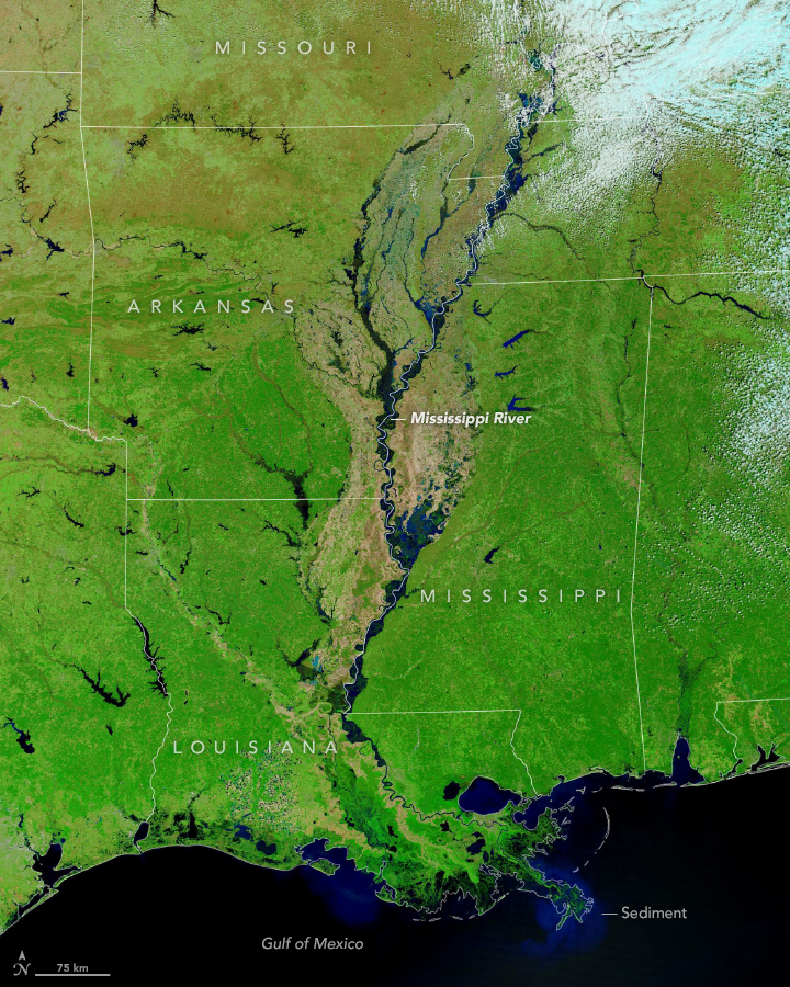The Mississippi and Missouri are Badly Swollen