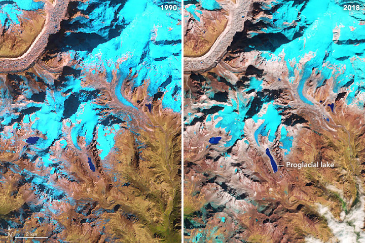 As a Himalayan Glacier Melts, a Lake Grows