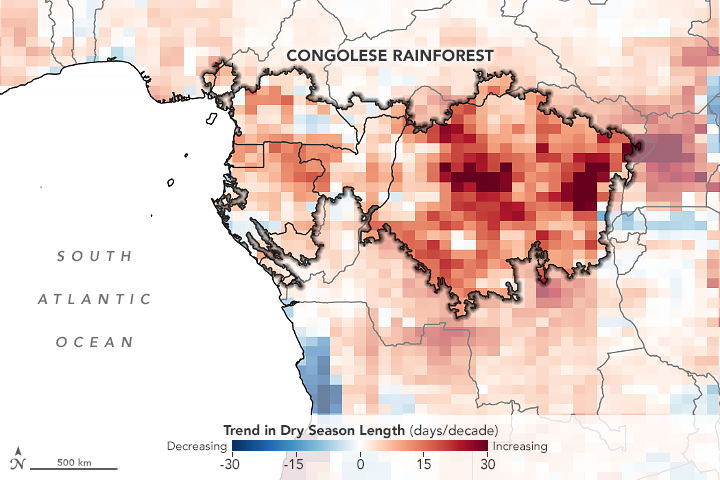 A Longer Dry Season in the Congo Rainforest