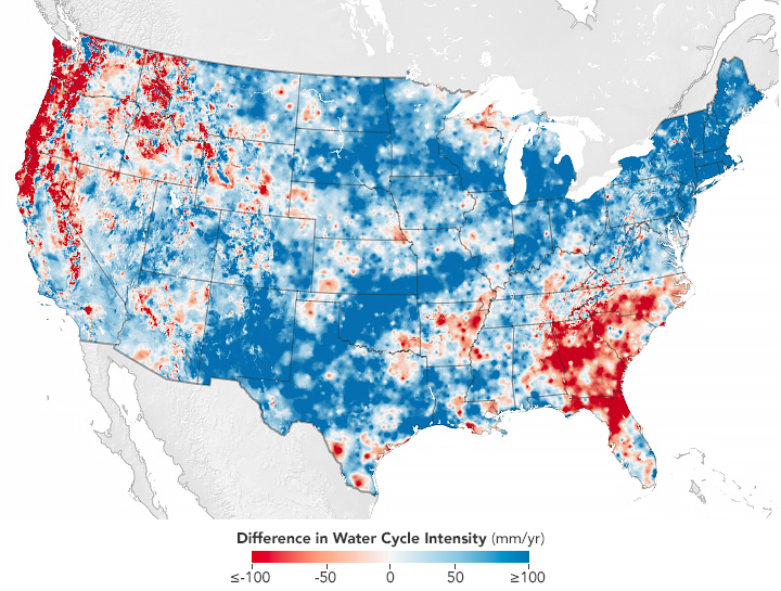 Water Cycle is Speeding Up Over Much of the U.S.