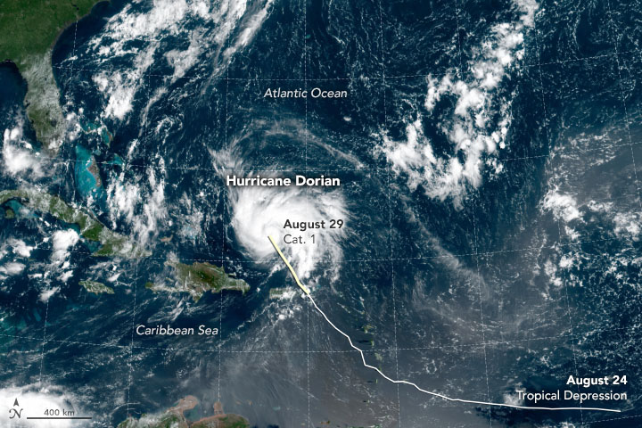 Hurricane Dorian in the Tropical Atlantic