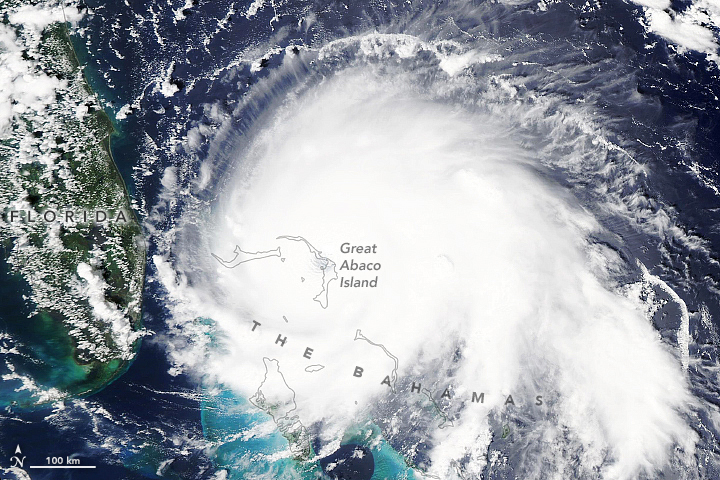 Hurricane Dorian Pounds the Bahamas